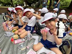 年長さんになって初めての遠足♡おいしいお弁当つくってくれてありがとう♡いっぱいたべたよ♡