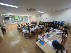 年中組「せんのわーく」一人一人集中して丁寧に行えていました☆ 線を引くのも上手になってきました！