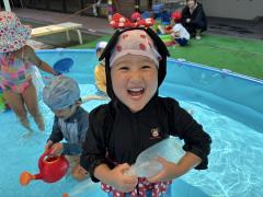 プールももうすぐで終わってしまいます！！とってもいい笑顔😆