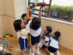 自分たちより高く積み上げるぞー！！
